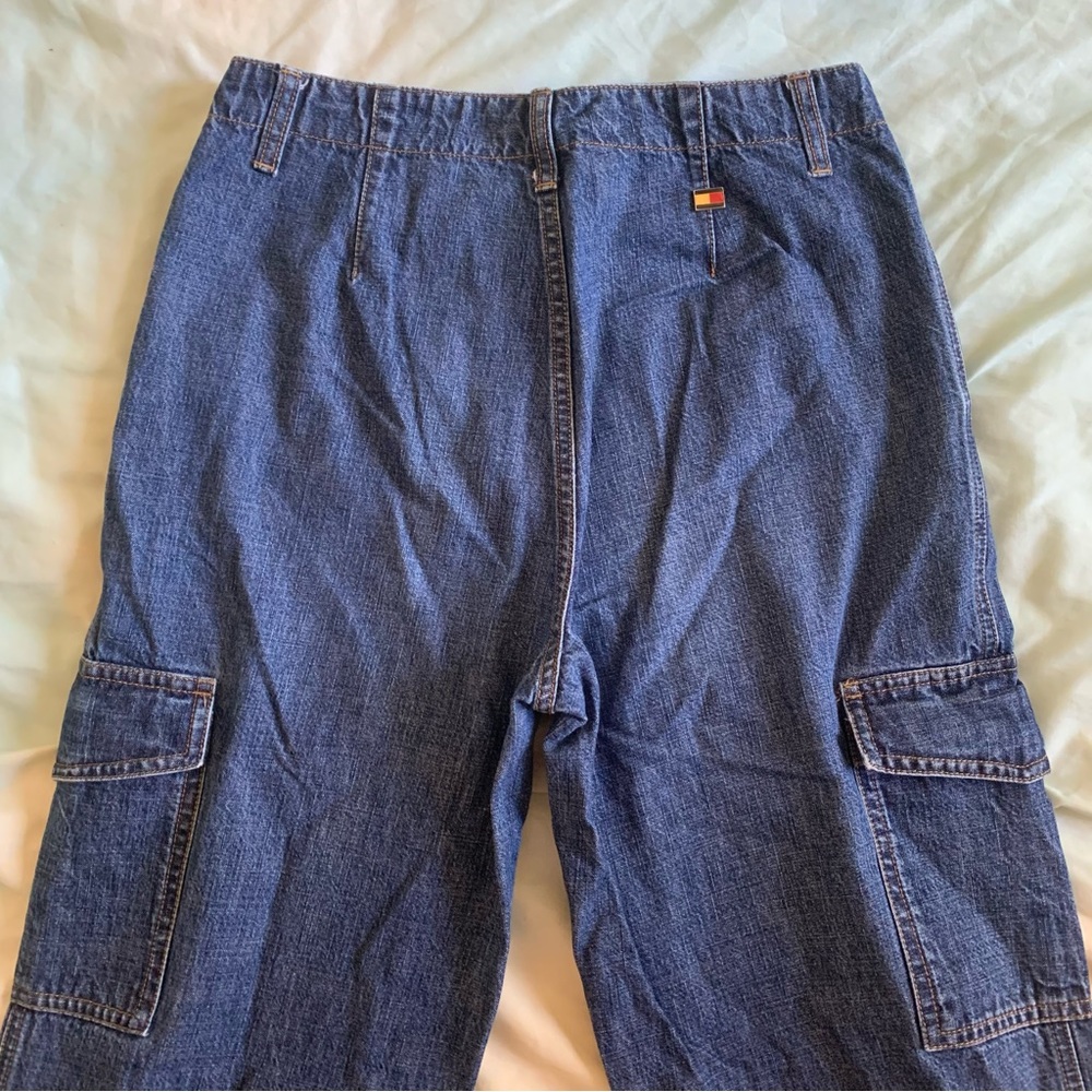 Vintage Y2K Tommy Hilfiger Wide Leg Carpenter/Cargo Jeans Size 6